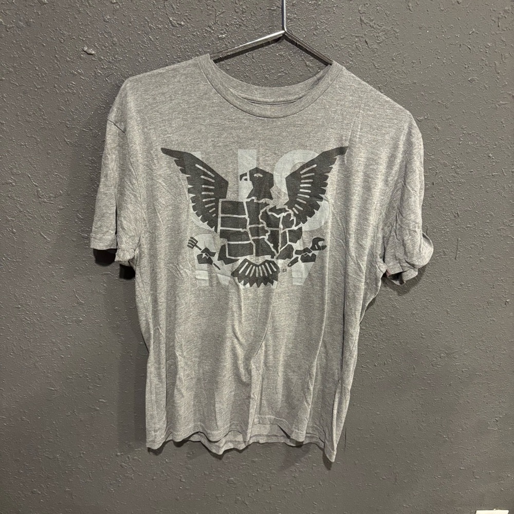 Gray Graphic Republic T-Shirt